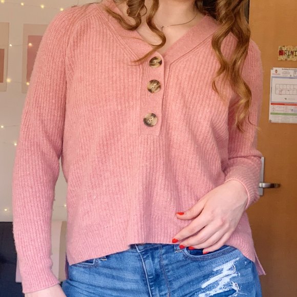 Madewell Wool Sweater Pink - Picture 3 of 5